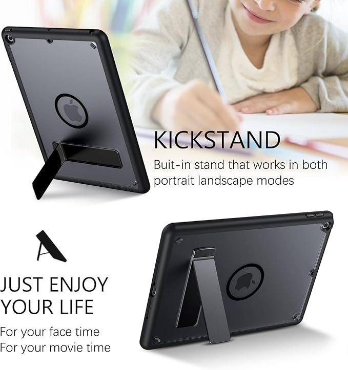 GUAGUA for iPad 6th/5th Generation Case 9.7 Inch (2018/2017) Magnetic Cases with Invisible Portrait/Landscape Stand Protective Kickstand Case for iPad 9.7 Inch 2018 (6th Gen) / 2017 (5th Gen) Black