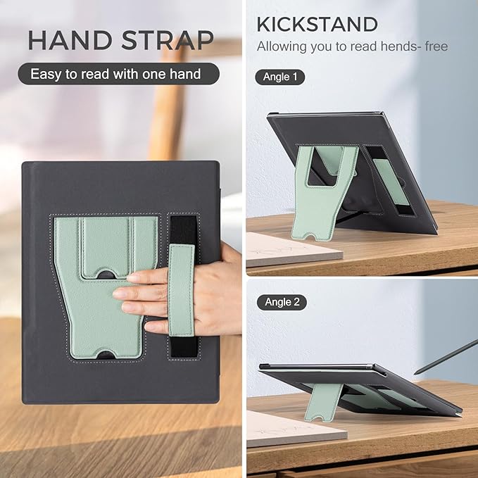 CoBak Case for Remarkable 2 Paper Tablet with Two Viewing Angles- Lightweight and Hard Back Shell Protective Book Folio Cover with Built-in Pen Holder - for 10.3 2020 Released (with Stand Sage)