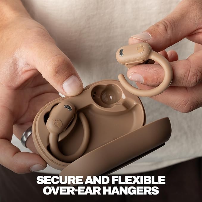 Skullcandy Push ANC Active Wireless Earbuds Bluetooth Headphones Noise Cancelling 58 Hours Battery Secure-Fit Over-Ear Hanger Sweat and Waterproof Microphone for iPhone Android - Primer