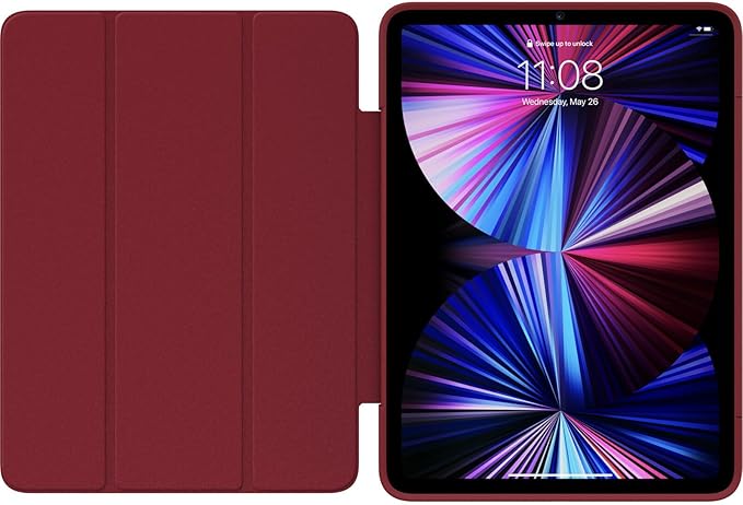 OtterBox - Symmetry Series 360 Elite Case for 11 iPad Pro 1st/2nd/3rd/4th/5th/6th Gen - Scratch-Resistant Tablet Case with Folio and Apple Pencil Holder (Harvard Red)