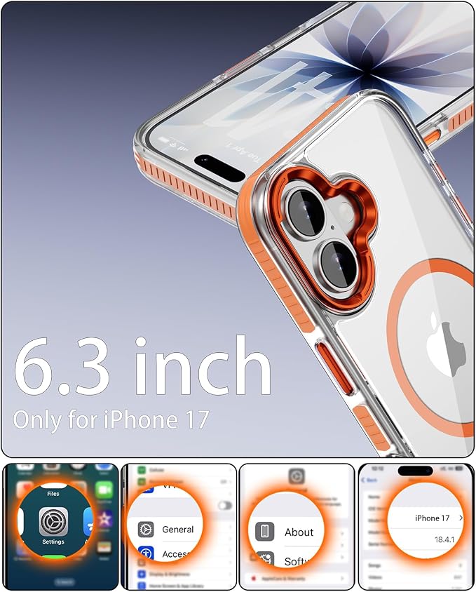 Clear Orange non-slip
