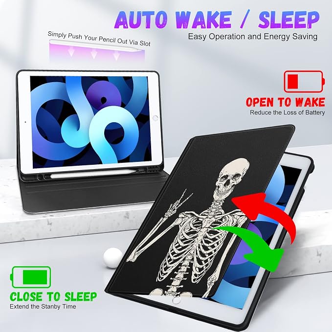 for ipad 9/8/7th-Yes Skeleton