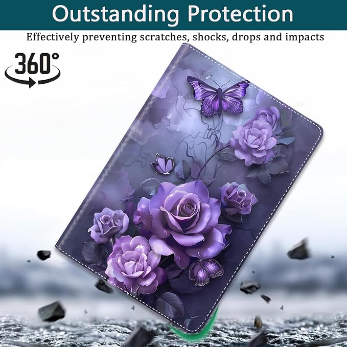 Purple Butterflies and Purple Roses