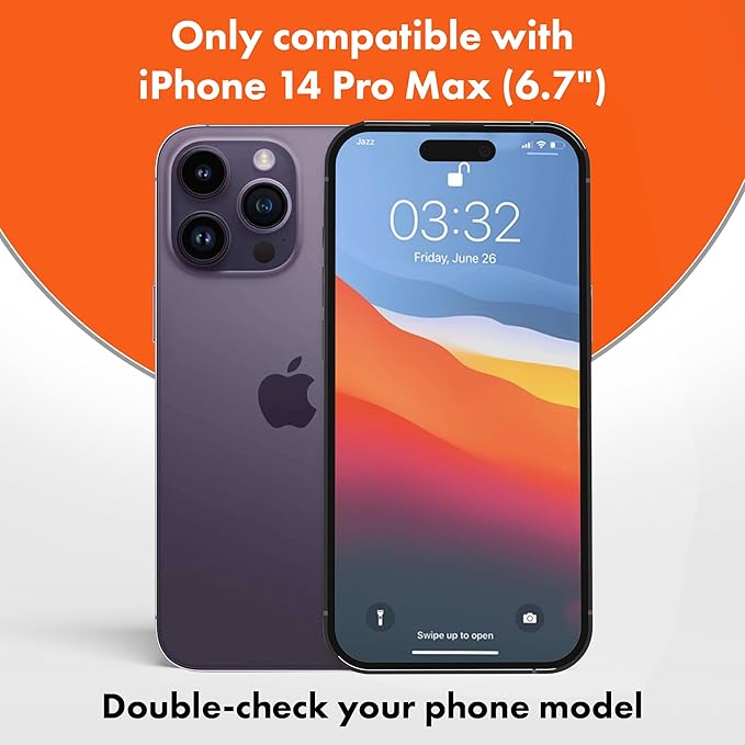 Slapback Premium Privacy Screen Protector for iPhone 14 Pro Max [2-Pack] [6.7 inch Display] Anti-Spy 28 Degree Blackout 9H Hardness Full Coverage Tempered Glass Easy Install Frame Case-Friendly
