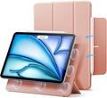 ESR for iPad Air 11 Inch Case M4/M3/M2 (2026/2025/2024) iPad Air 5th/4th Gen (2022/2020) Powerful Magnetic Attachment Slim Trifold Stand Case Auto Wake/Sleep Durable Protection Rose Gold