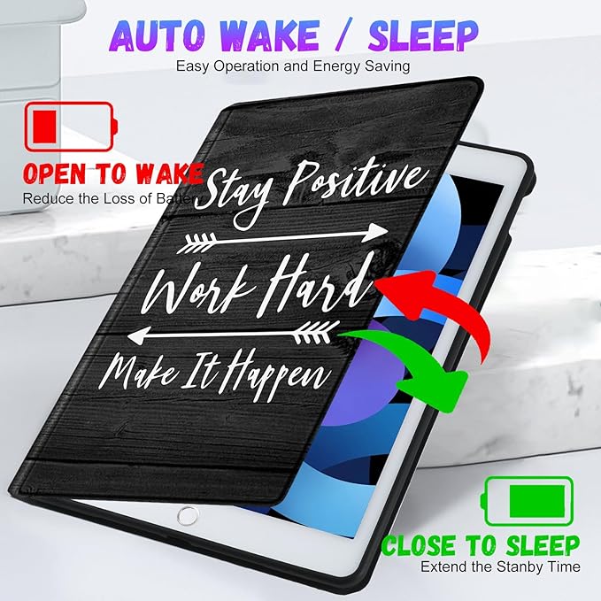 for iPad Air 3rd Generation Case for Apple iPad Pro 10.5 Inch Case Cute Kids Women Teen Girls Men Quote Cool Design Unique Black Folio Cover for iPad Air 3 Gen 2019 Pro 10.5 Cases