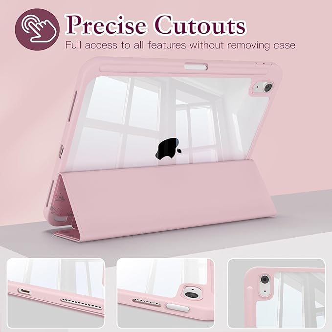 CISSOOK Compatible with iPad 11 Inch 2025 (A16) Case / 10.9 inch iPad 10th 2022 with Apple Pencil Holder Auto Wake/Sleep White Ditsy Floral Protective Cover