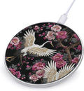 Cranes Cherries Flowers Fast Portable Charger 10W Funny Graphic Phone Charging Pad with USB Cable
