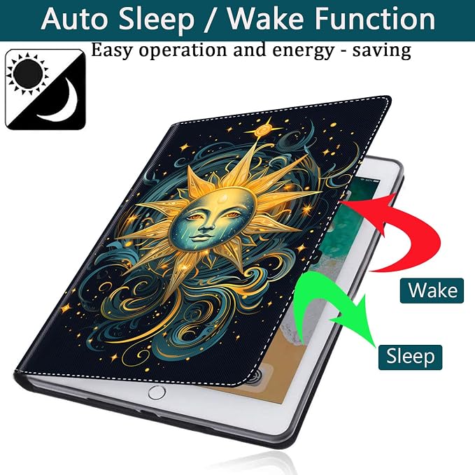 Celestial Theme Sun with Crescent Moon