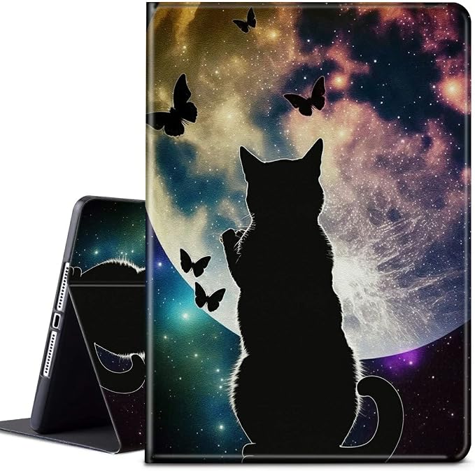Cute Cat and Butterfly Moon