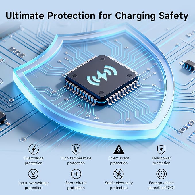3 in 1 Charging Station Mag Safe Wireless Charger Stand Qi2-enable 15W Multiple Device Magnetic Charging Station for iPhone 1615141312 Series Apple Watch AirPods (USB-C Charger Included)