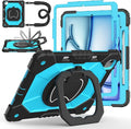 Case for iPad Air 13 Inch Case M4 2026/M3 2025/ M2 2024 Auorld for iPad Air 13 Inch Case M4 2026 Case with Screen Protector 360 Degree Rotating Stand Shoulder Strap Pencil Holder Black Blue