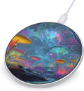 Psychedelic Mushroom Forests Universes Phone Charger Magnetic Charging Pad Anti-Slip with USB Cable