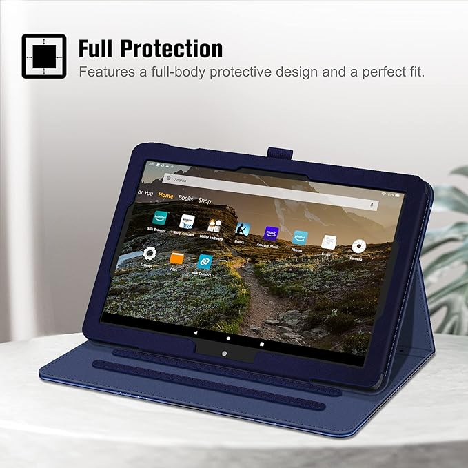 Fintie Case for All-New Amazon Fire HD 10 Tablet (13th/11th Generation 2023/2021 Release) - Multi-Angle Stand Cover with Pocket Auto Wake/Sleep Starry Sky