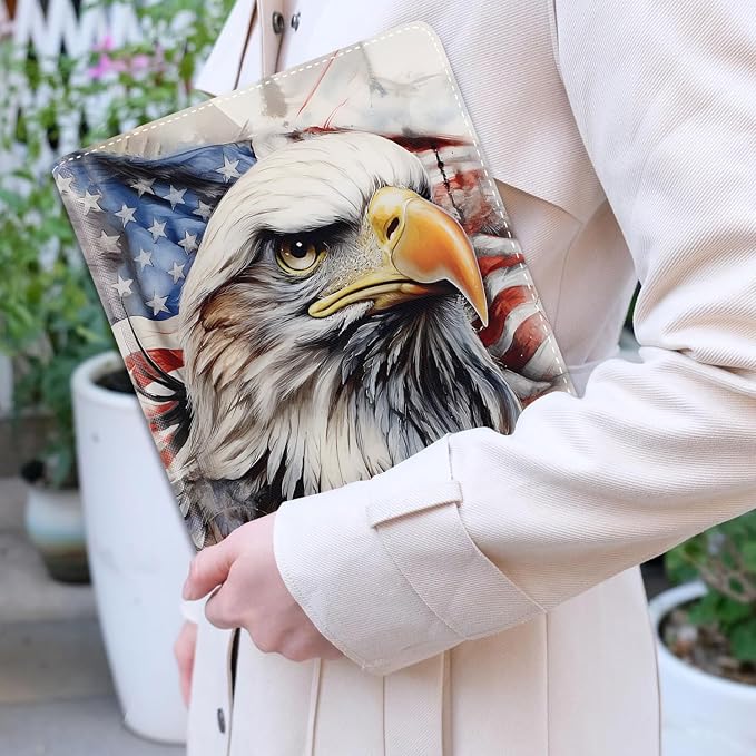 Patriotic American Flag Bald Eagle