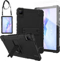 for TCL TAB 10 NXTPAPER 5G 10.4 Inch Tablet case Hybrid Shockproof Silicone Gel Protective Cover with Kickstand for TCL TAB 10 NXTPAPER 5G 10.4 Inch 2025 (9199S) (Black+2 PCS Glass)