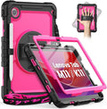 timecity Case for Lenovo Tab M11 (TB330FU/TB330XU) 11 Inch Tablet Case with Pen Holder/Stylus Holder/Screen Protector/360° Hand Strap for Tab K11 LTE 2024/ Lenovo Xiaoxin Pad 2024 (TB331FC) - Rose