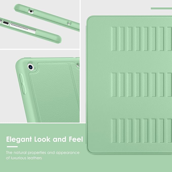 VIKESI Case for iPad 9th / 8th / 7th Generation 10.2 inch (2021/2020/2019 Released)Multiple Angles Magnetic Stand CoverShockproof BackPencil Holderand Auto Sleep/WakeMatcha