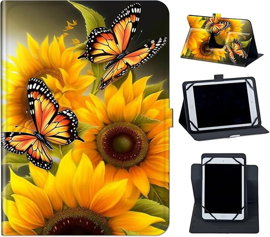 for Onn 11 Tablet Pro Case (2023 Model)Mxfdegf 360 Degree Rotating Stand and Magnetic Closure Case for Walmart Onn 11 Inch Pro (Model:100110027) 2023Butterfly Sunflowers