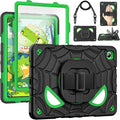 Grifobes Case for Samsung Galaxy Tab A11+ / A9+ Plus 11 inch 2026/2024 Full Body Protection with Screen Protector/Rotating Stand Hand/Shoulder Strap for 11” Tablet Cover Black+Green