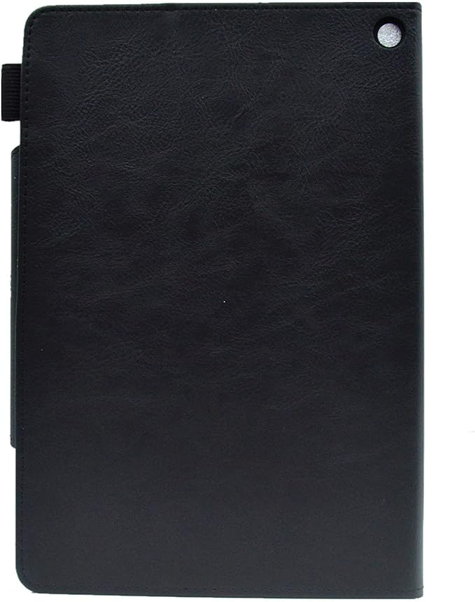 Folio Case for Amazon Kindle Fire HD 8/Fire HD 8 Plus (12th/10th Generation 2024/2022/2020) 8 UUcovers PU Leather Magnetic Smart Cover with Stand/Pencil Holder/Pockets [Auto Sleep/Wake] Black