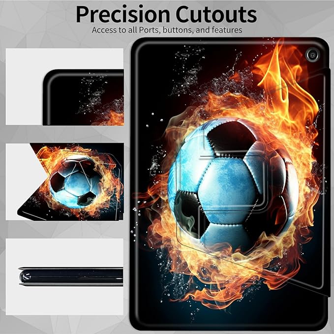 Case for Amazon Kindle Fire Max 11 Case (13th Generation 2023 Release) 11360 Degree Rotating Swivel Stand Protective Cover for Amazon Kindle Fire Max 11 2023Fire Football
