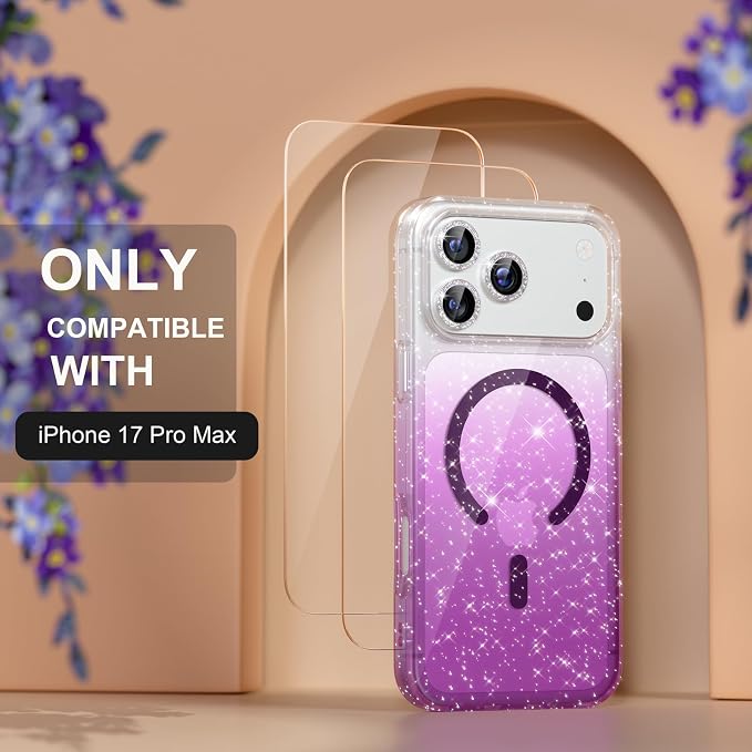 Glitter Clear/Purple
