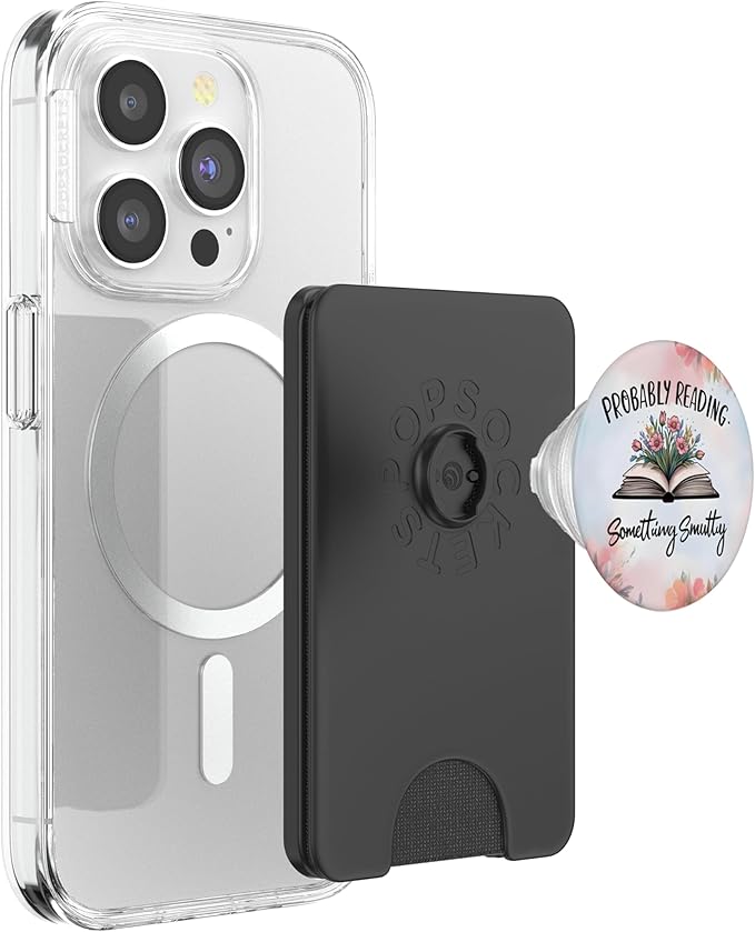 Probably Reading Something Smutty Book Lover Booktrovert PopSockets PopWallet for MagSafe