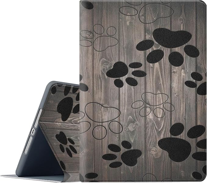 Dog Paw Print on Wood