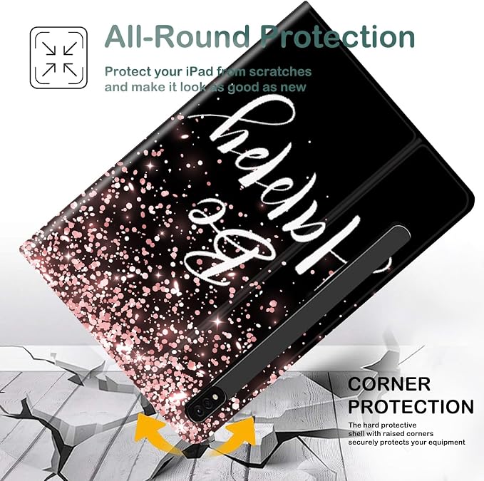 Rose Gold Glitter Black Be Happy