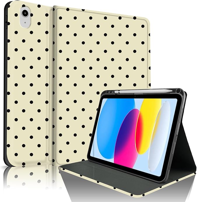 Black Polka Dots Beige