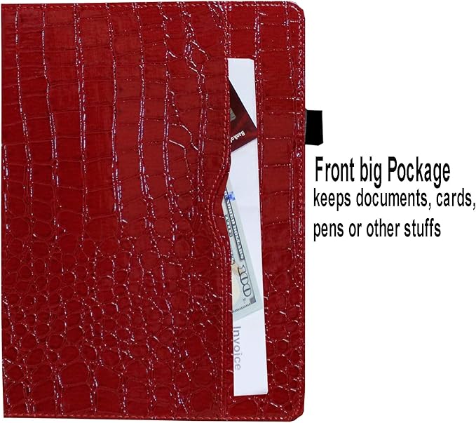 Case for iPad 9th 8th 7th Generation 360 Rotating Smart Cover Folio Stand with Pocket Auto Wake Up/Sleep for 2021 2020 2019 iPad 10.2 A2197 A2198 A2199 A2200 A2602 A2603 (Crocodile)