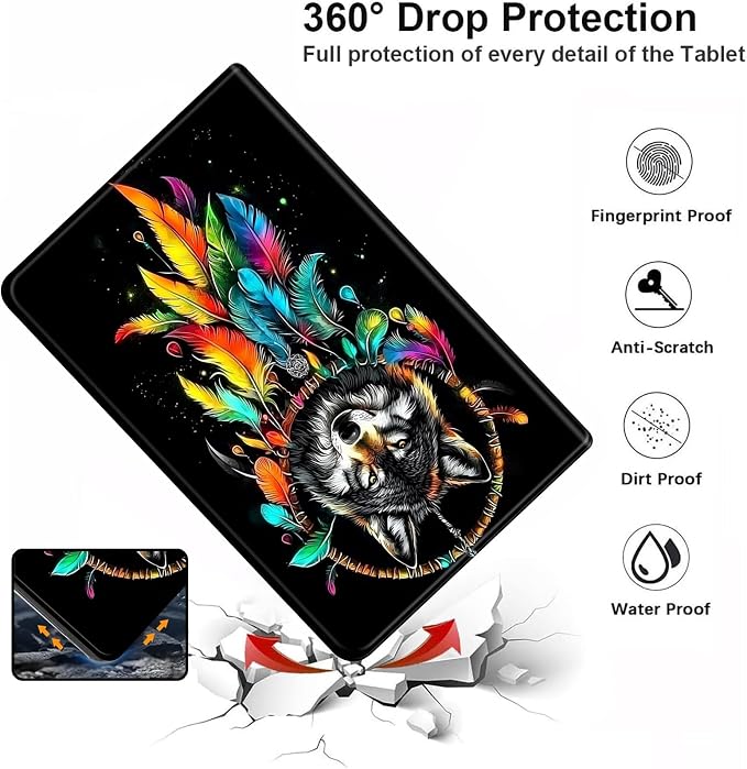 Colorful Dreamcatcher Wolf