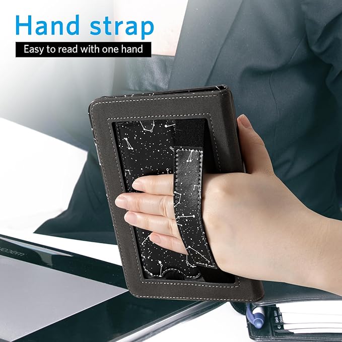 CoBak Case for 6 Tablet Cases (2024 &amp 2022 11th Gen) - PU Leather Smart Cover with Auto Sleep/Wake &amp Hand Strap Premium Protective Case for Tablet Case