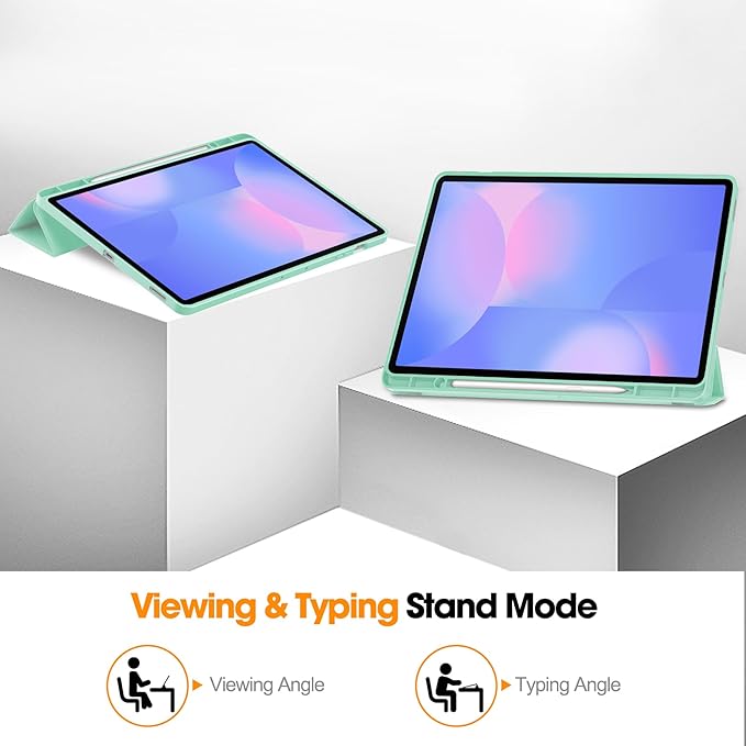 for Galaxy Tab S10 FE Plus Case 13.1 Inch 2025 (Model: SM-X620/SM-X626B) Trifold Stand Cover with S Pen Holder [Auto Wake/Sleep] PU Leather + Soft TPU Back Shell for Tab S10 FE+ 13.1Mint