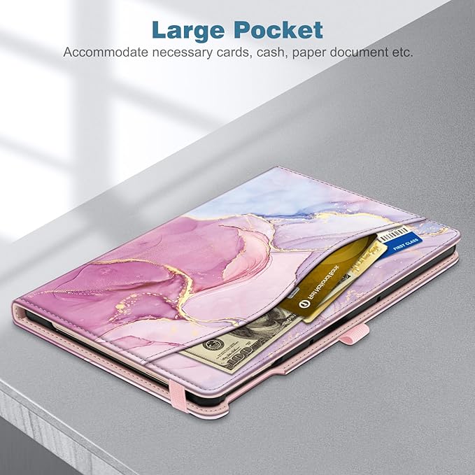 Fintie Case for Google Pixel Tablet 11 Inch 2023 Release Multi-Angle Viewing Protective Stand Cover with Pocket &amp Pencil Holder Compatible with Charging Speaker Dock Glittering Marble