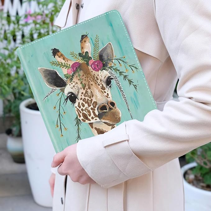Giraffe With Floral Headgear