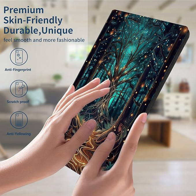 Slim Case for Samsung Galaxy Tab A9+ / A9 Plus 11 2023 (SM-X210/X216/X218) Lightweight PU Leather Multi-Angle Viewing Smart Stand Shell Cover with Auto Wake/Sleep Forest
