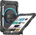 Case for iPad 9th/ 8th/ 7th Generation 10.2'' Shockproof 360° Rotating Hand Strap &amp Kickstand Protective Cover with Screen Pencil Holder for iPad 10.2 inch 2021-2019 Camo Black