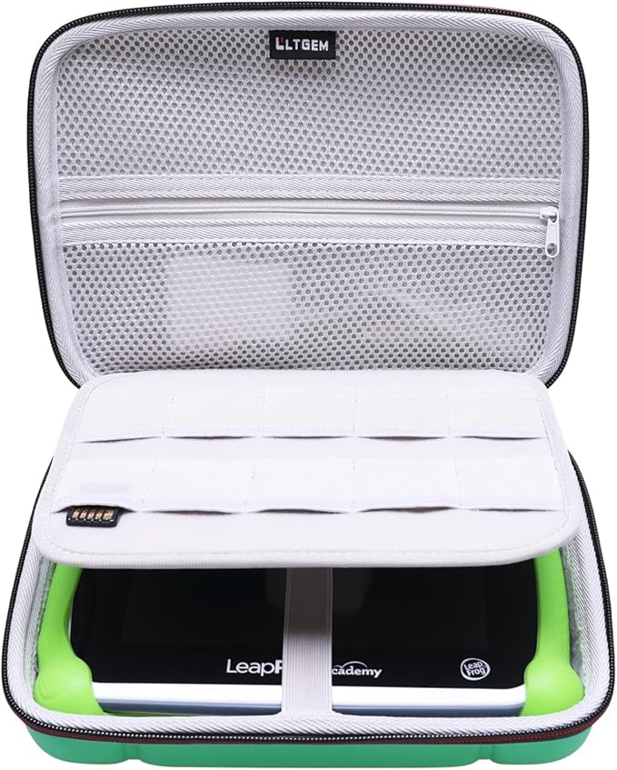 L LTGEM EVA Hard Case for Leapfrog LeapPad Academy Kids' Learning Tablet/Leapfrog Epic Academy Edition (Green)