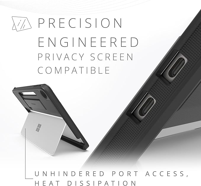Kensington Blackbelt Rugged Case for Surface Pro 11/10/9 13 Military-Grade Protection - Black (K96541WW)