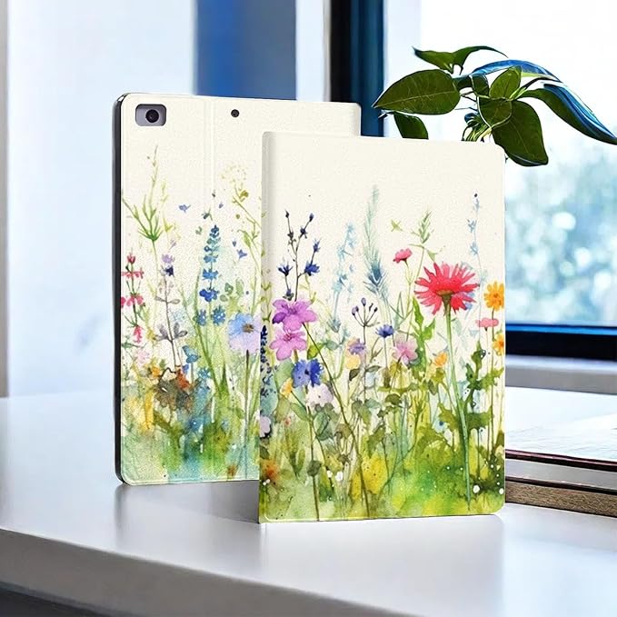 for Samsung Galaxy Tab A11 Plus 2025/ Tab A9 Plus 2023 11 inch Tablet CaseAuto Wake/SleepAdjustable Stand Protective Cover - Plant Flower