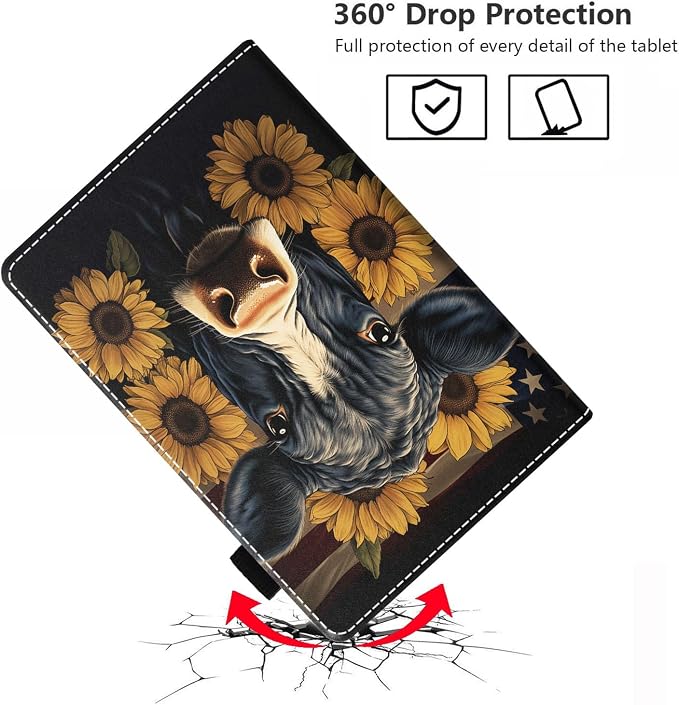 Cow and Sunflowers
