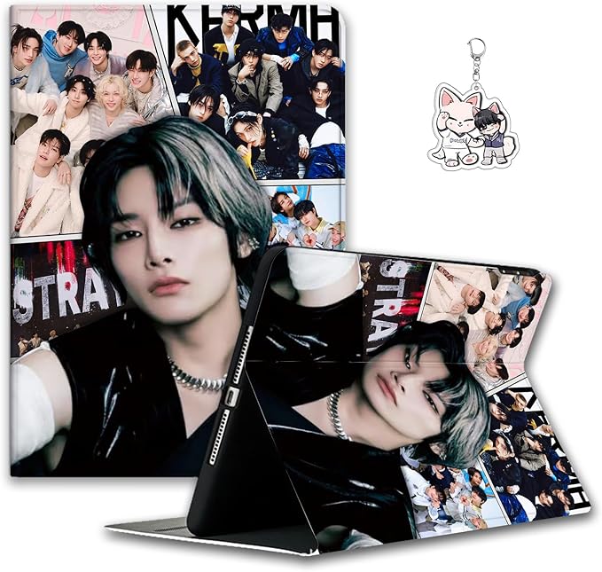Stray SKZ Kids Tablet Case with Pencil Holder Compatible with iPad 7/8/9/10/Pro/Mini/Air Felix Tablet Case Kawaii (for iPad 10th (10.9)I.N)