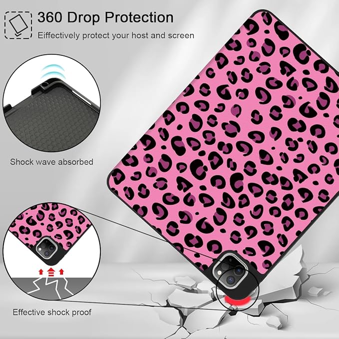 Mektron Case for M5/ M4 iPad Pro 11 inch 2025/2024 with Pencil Holder Compatible Models: A3357/A3358/A3359/A2836/A2837/A3006 Tablet Cover with Soft TPU Back CoverComposition Book