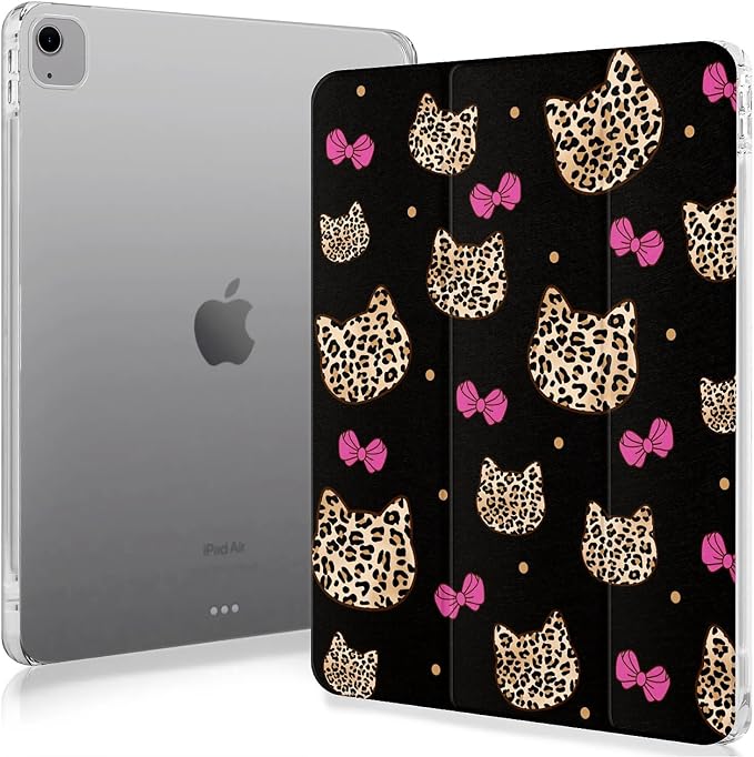 cute cat with Leopard Pink Bow