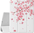 Pink Cherry Blossoms Case for iPad Pro 11(M4)2024 5th Gen Protective CasePencil Holder &amp Clear Soft TPU Back &amp Trifold Smart Tablet Cover for Women (Model Number:A2836/A2837/A3006)