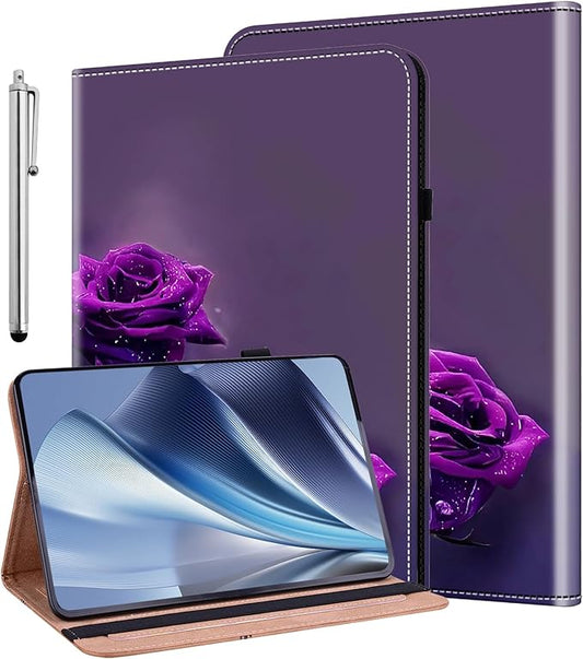 ALILANG Case for Lenovo Tab P12 12.7 inch 2023 (TB-370FUC) Tablet Cases Ultra-Thin Lightweight Folio Shockproof Folding Stand Protector Cover for Lenovo Tab P12 -Purple Rose