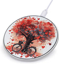 Heart Tree Bicycle Wireless Charger Fast Wireless Charging Pad with USB Cable 10W Anti-Slip Magnetic Wireless Charger Portable Slim Charger Puck Travel Charging Station