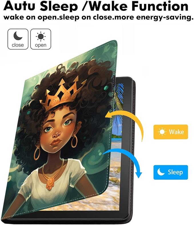 African American Girl Wearing Crown